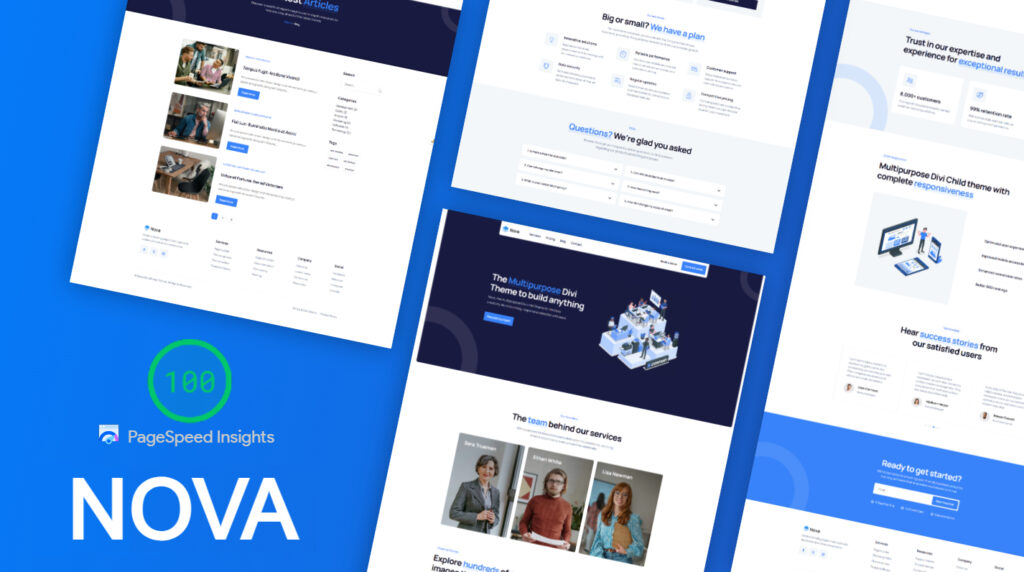 Nova Divi theme by Pixel Perfect, multipurpose divi theme