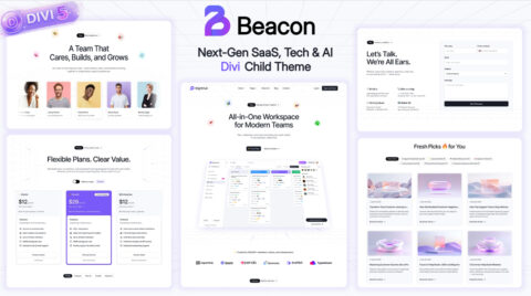 Beacon Divi theme by Pixel Perfect, Next-Gen SaaS, Tech & AI Divi Theme